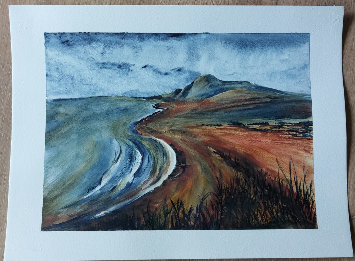 Příliv, 24x32cm papír, aquarel