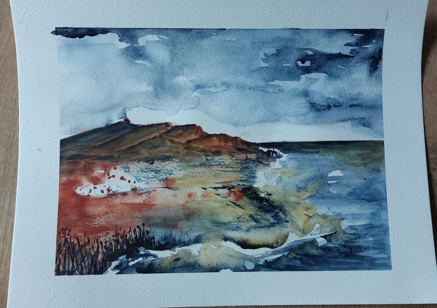 Rozbouřené, 24x32cm papír, aquarel