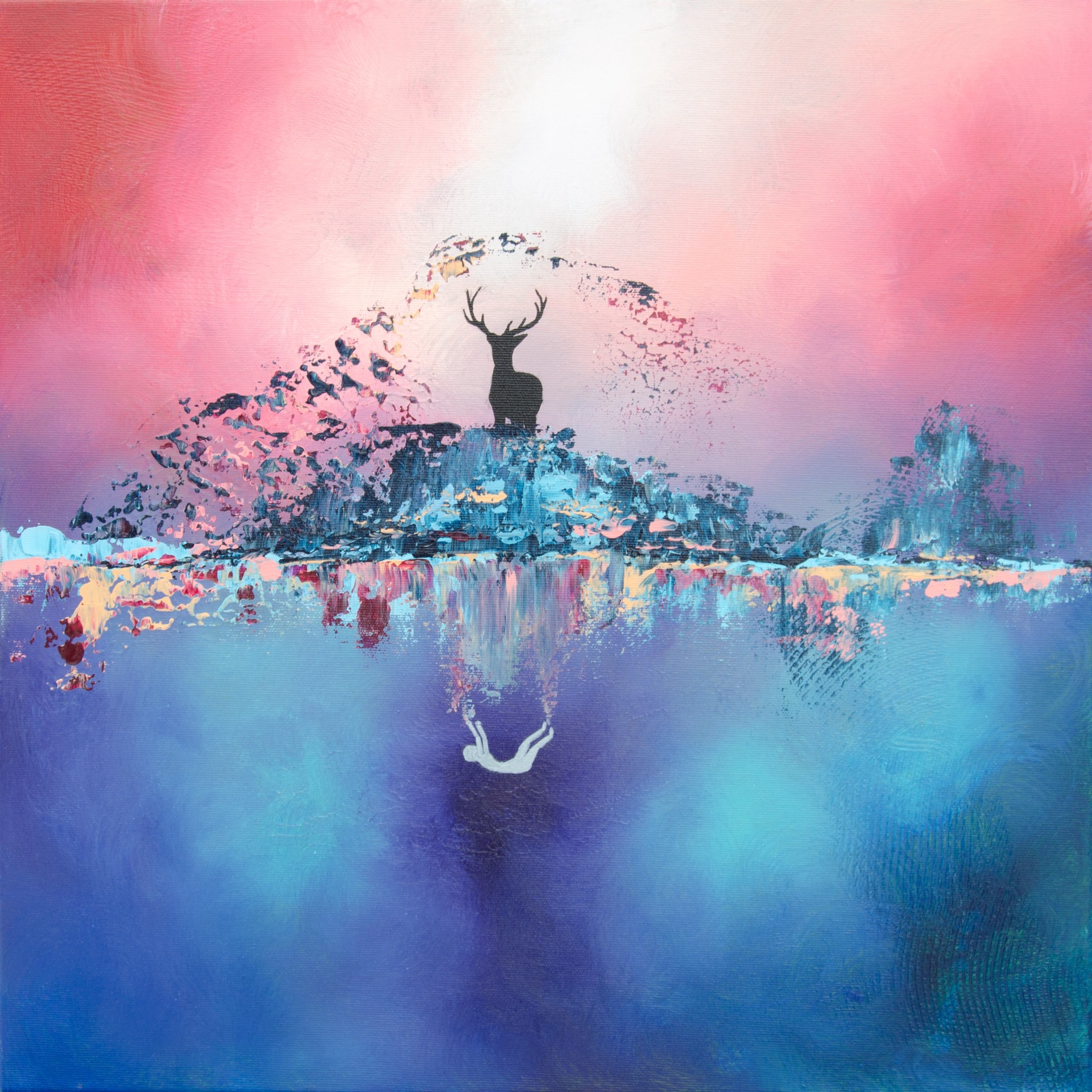 Pocit bezmoci, 50x50cm, akryl