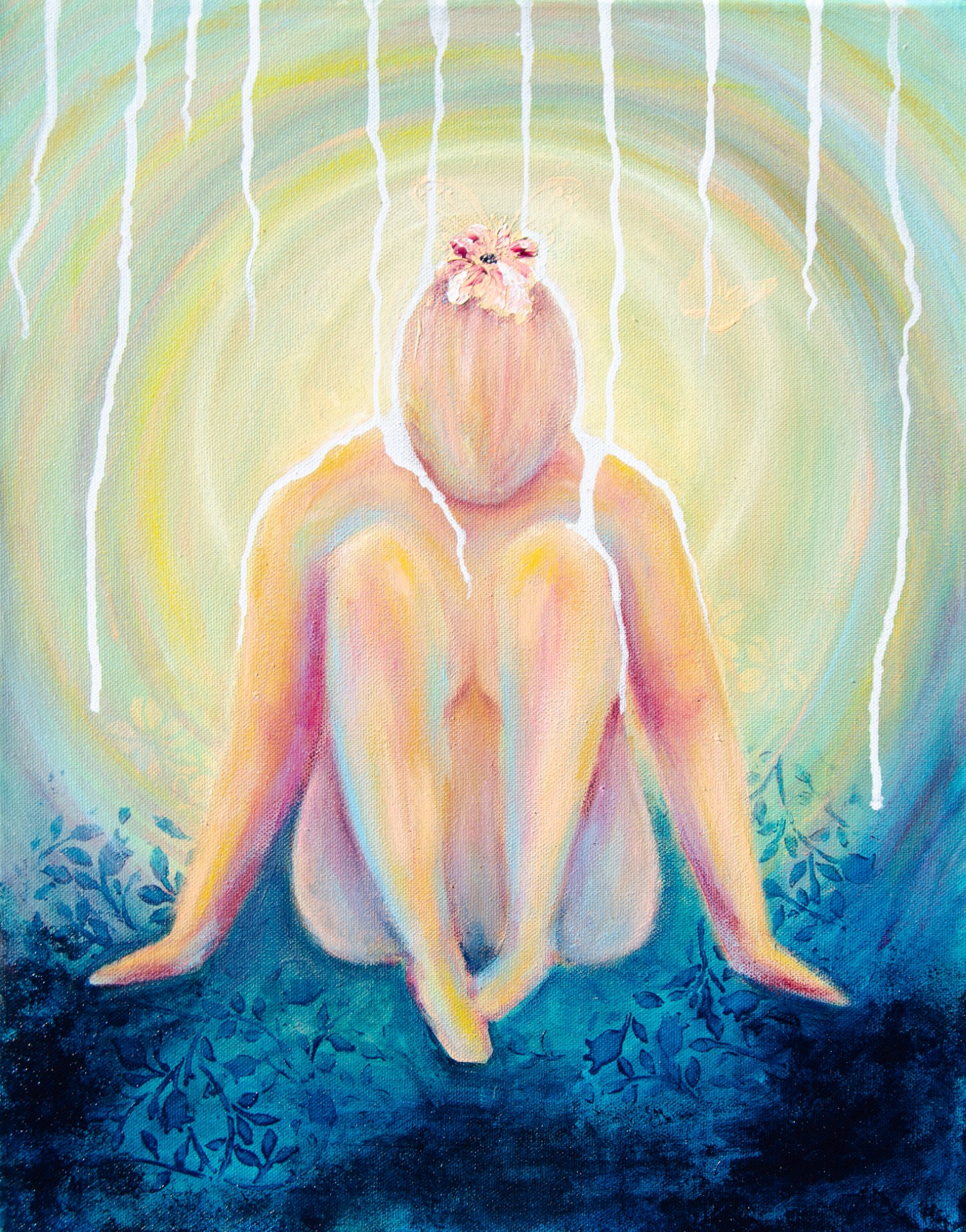 V bezpečí světla, 40x50cm, akryl